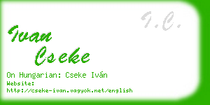 ivan cseke business card